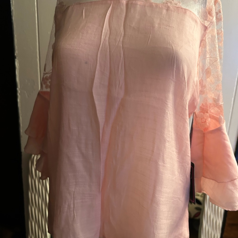 Pink Off-Shoulder Blouse